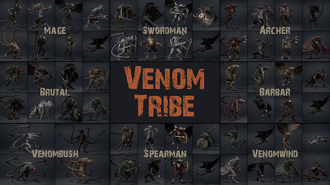 Venom Tribe 3D Model Collection
