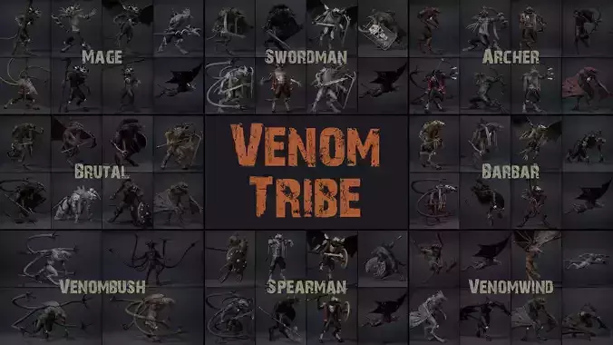 Venom Tribe 3D Model Collection