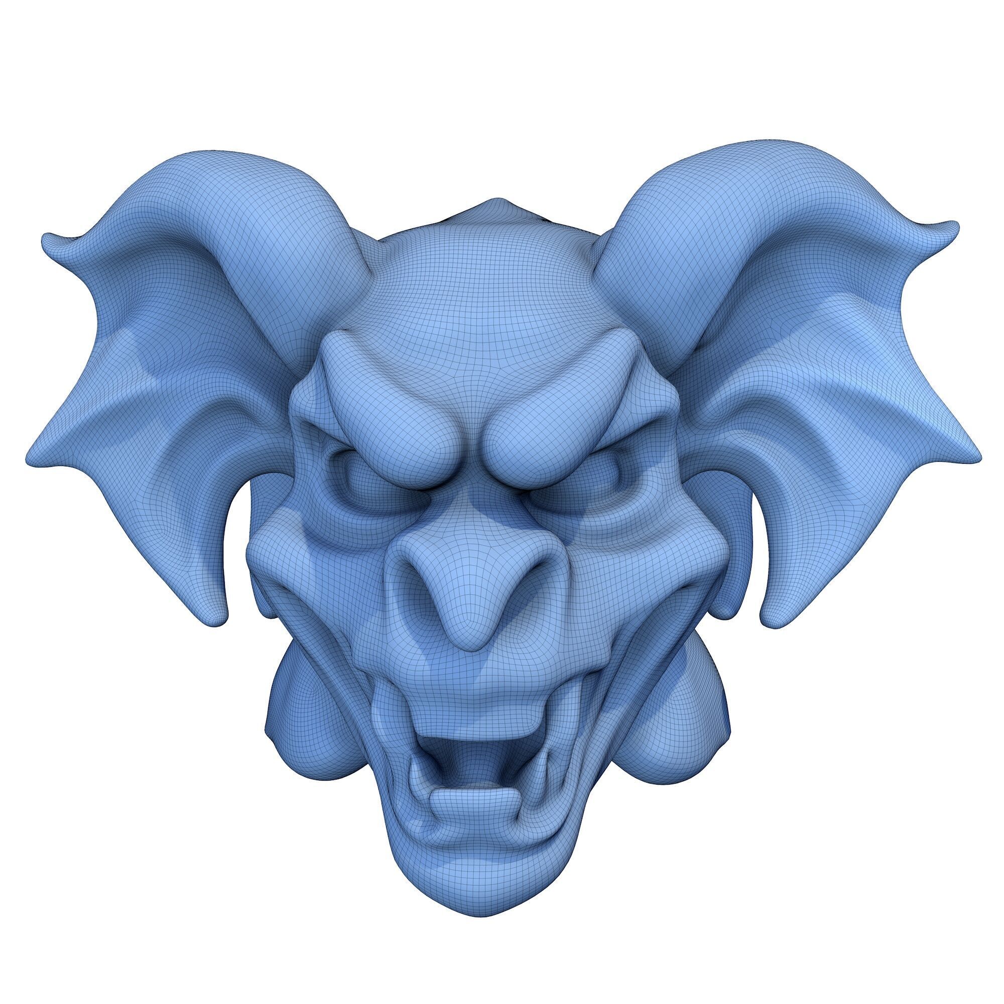 Gargoyle Head 17 3D print model_7