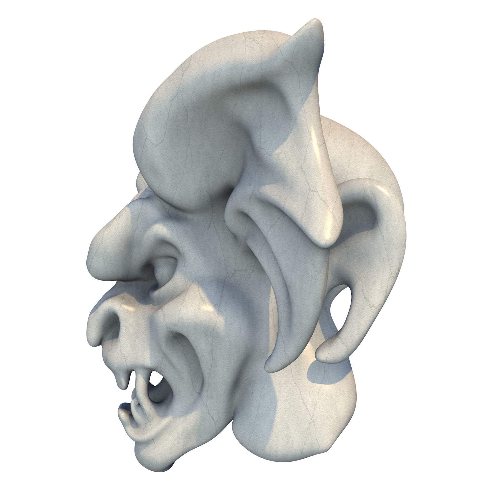 Gargoyle Head 17 3D print model_2