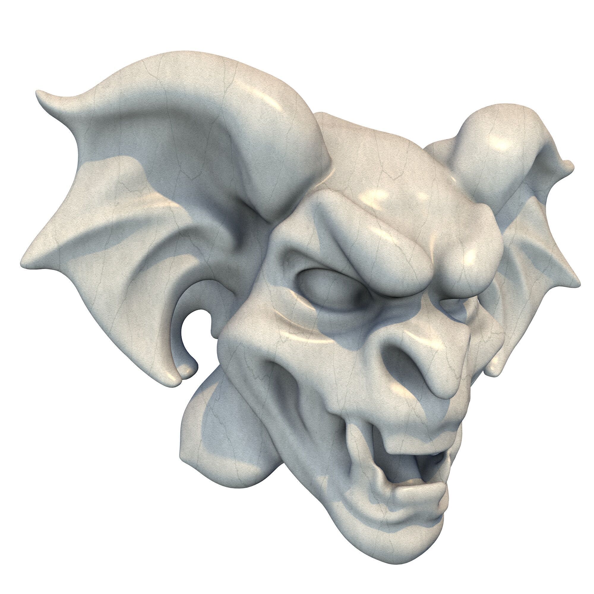 Gargoyle Head 17 3D print model_6
