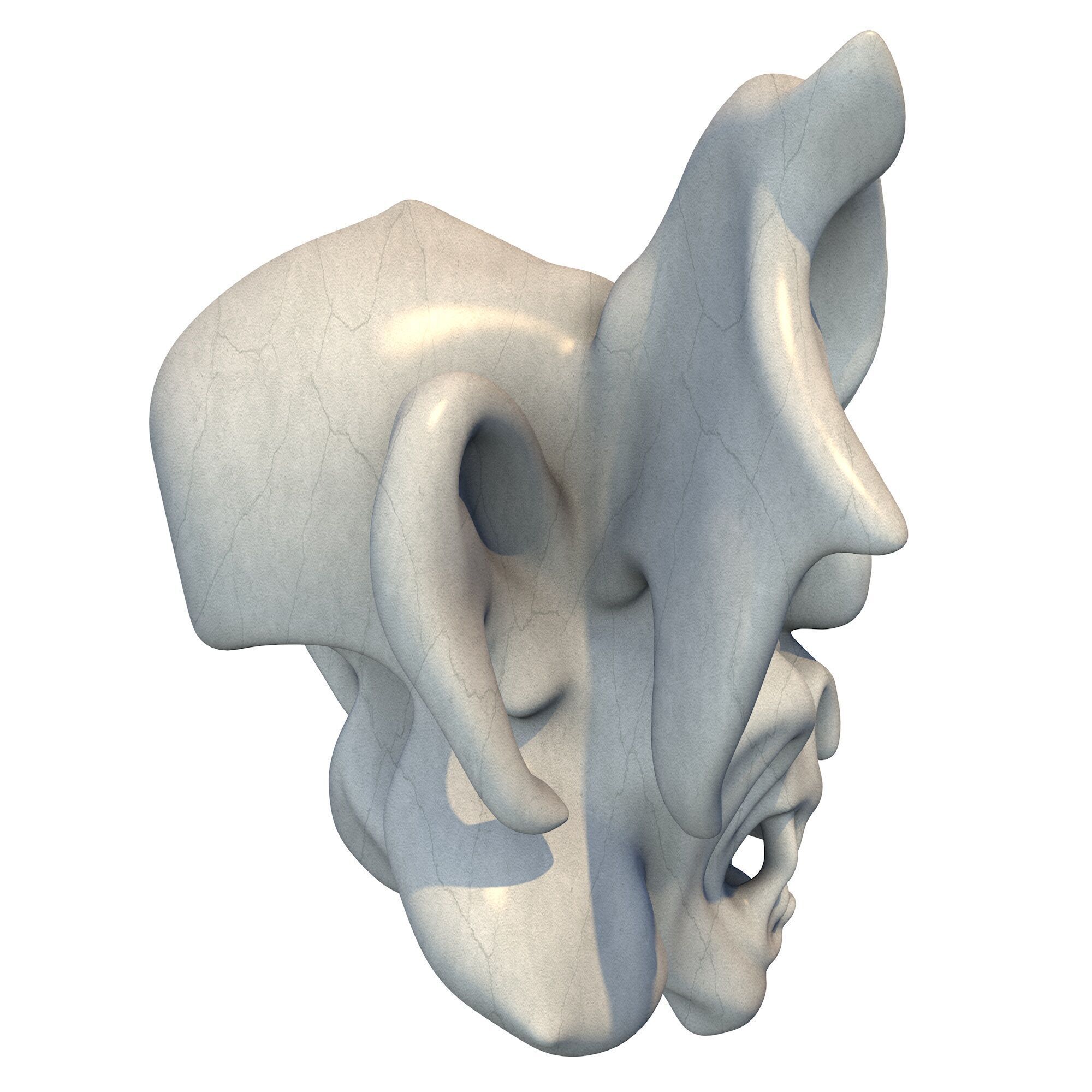 Gargoyle Head 17 3D print model_5