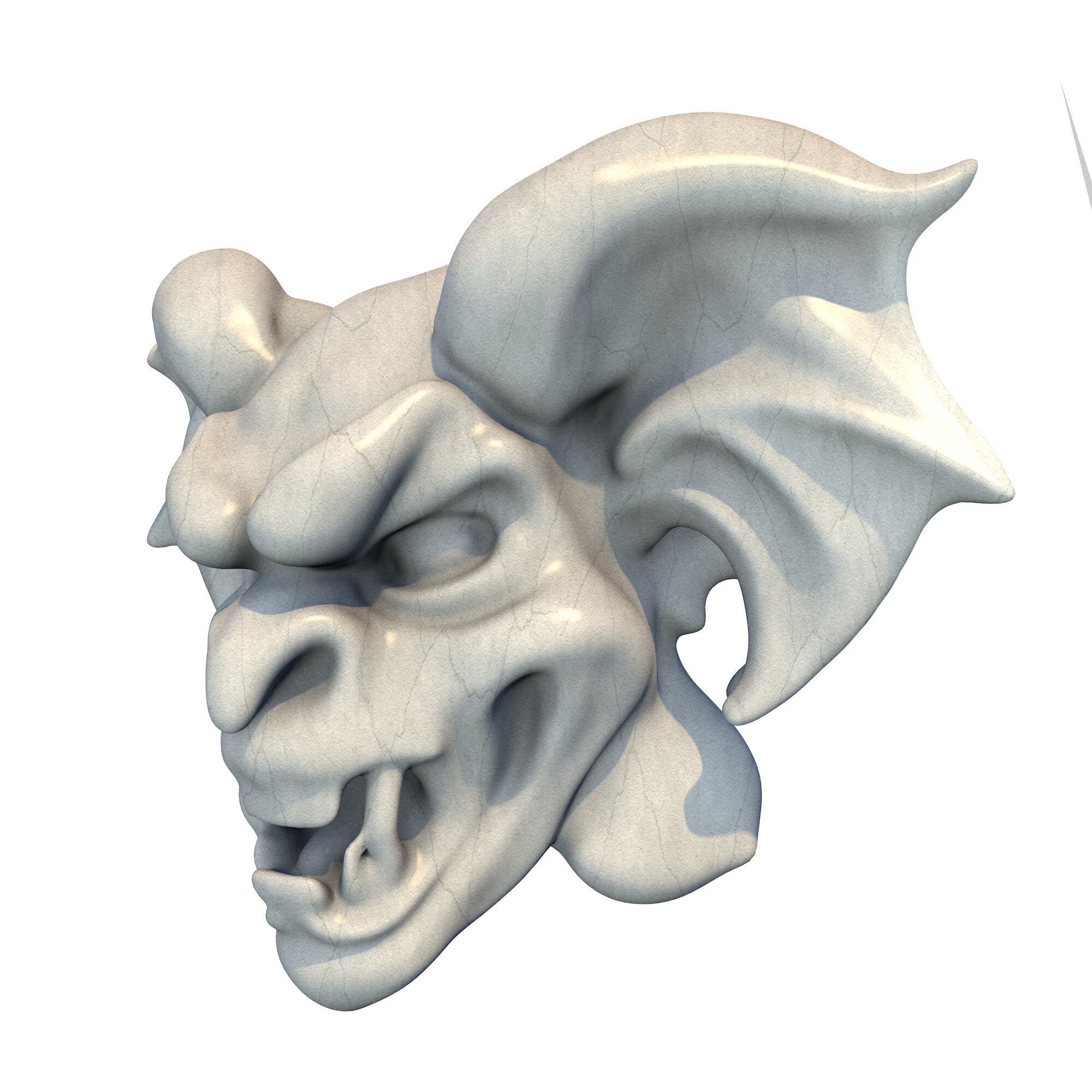 Gargoyle Head 17 3D print model_1