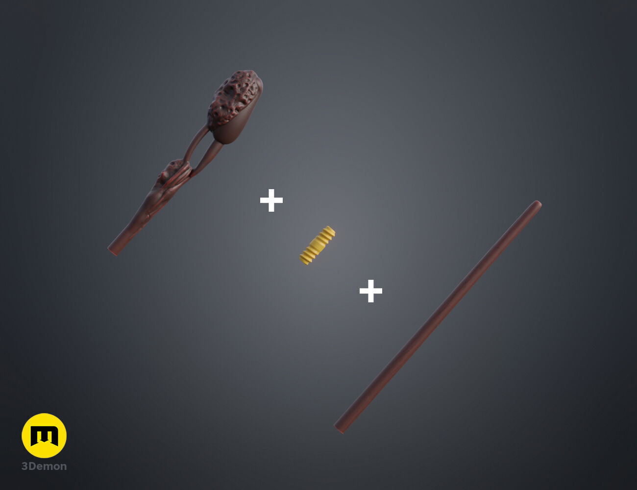 Kingsley Shacklebolt wand 3D print model_3