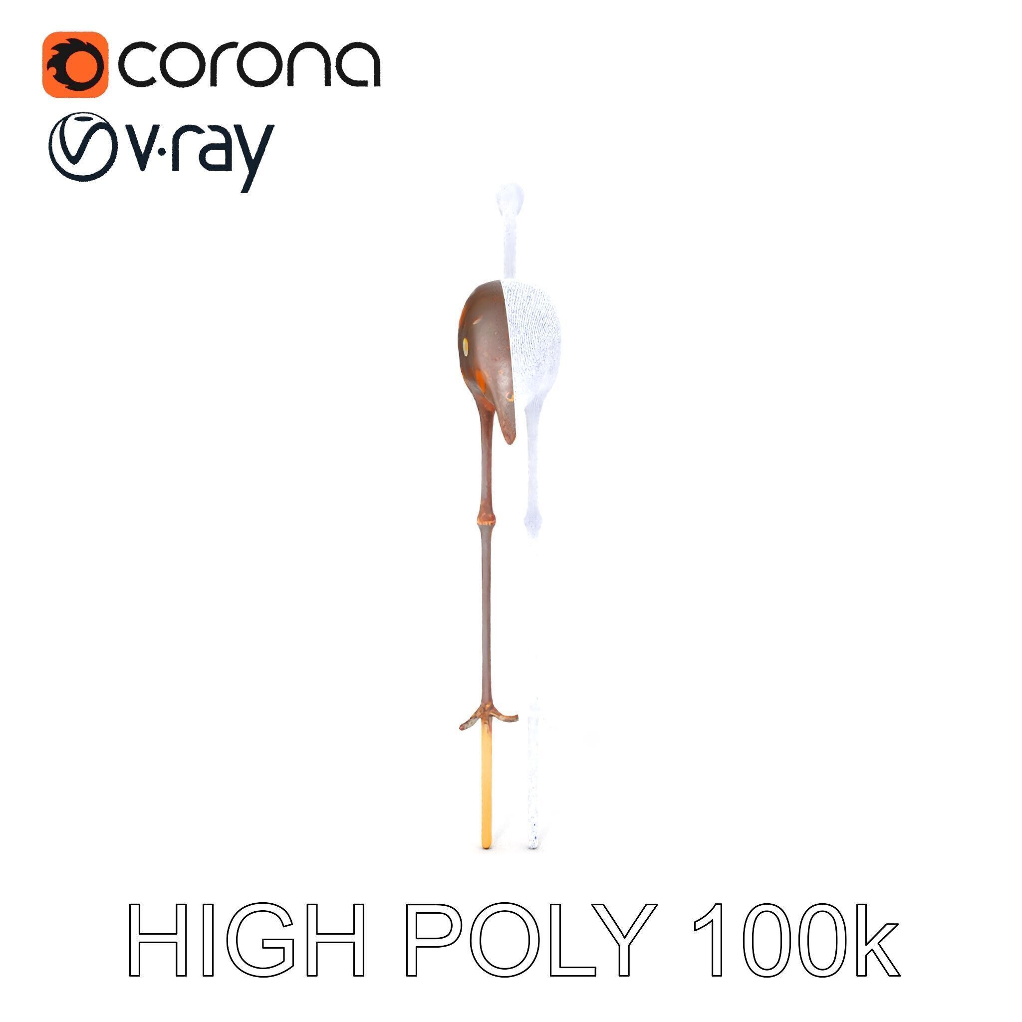 Decorative Flamingo Silhouette Model Pack Low-poly 3D model_27