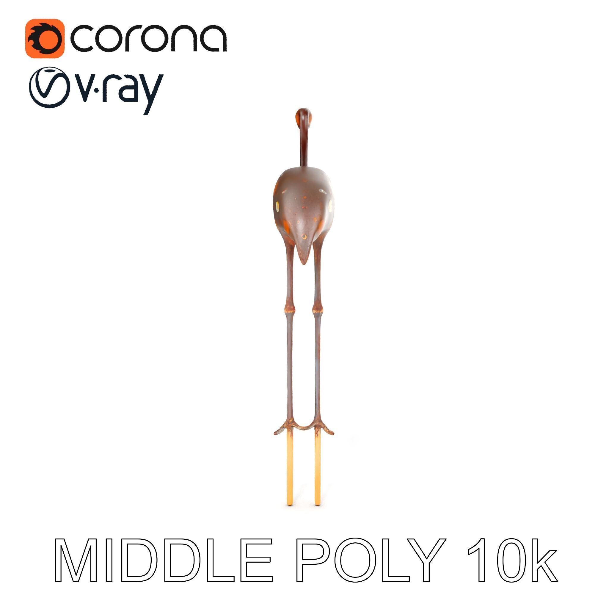 Decorative Flamingo Silhouette Model Pack Low-poly 3D model_28