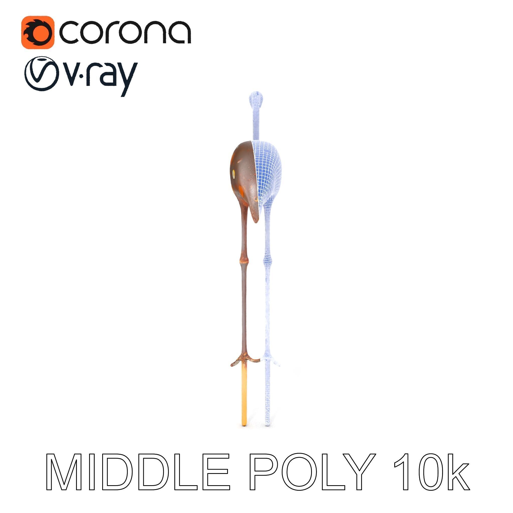 Decorative Flamingo Silhouette Model Pack Low-poly 3D model_31