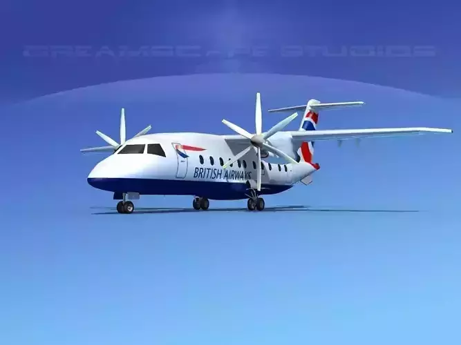 Dornier 328-130 British Airways 3D model