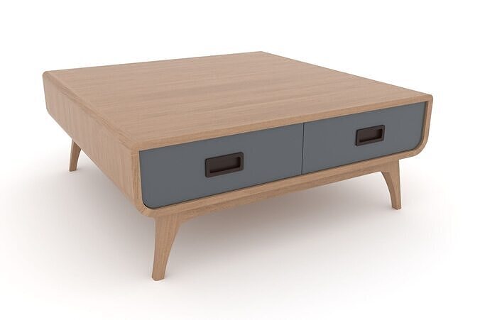 Modern Scandinavian Coffee Table Square Morris 3D model
