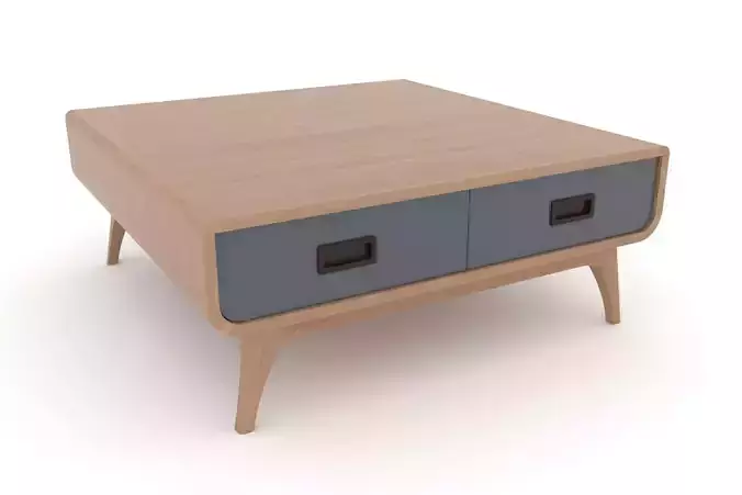 Modern Scandinavian Coffee Table Square Morris 3D model