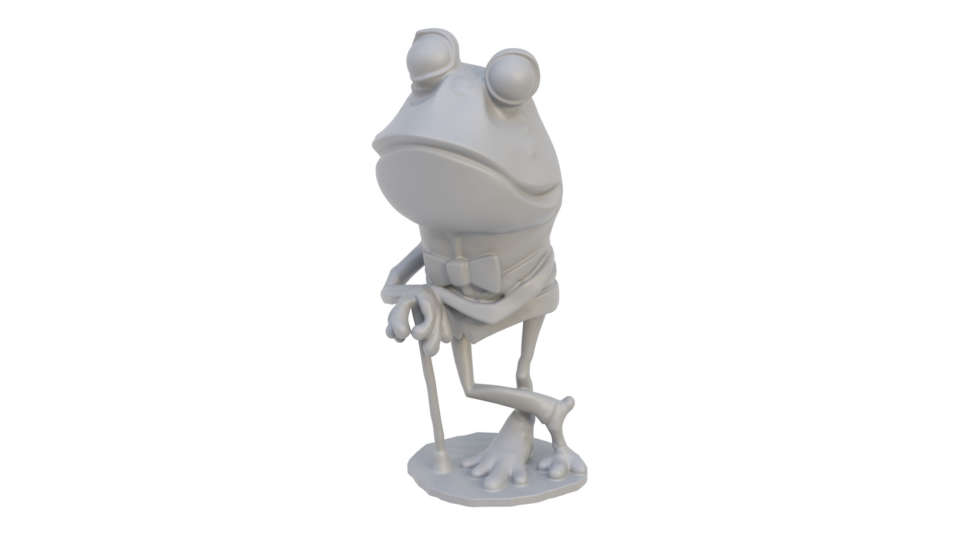 Cartoon toad figurine 3D model_8
