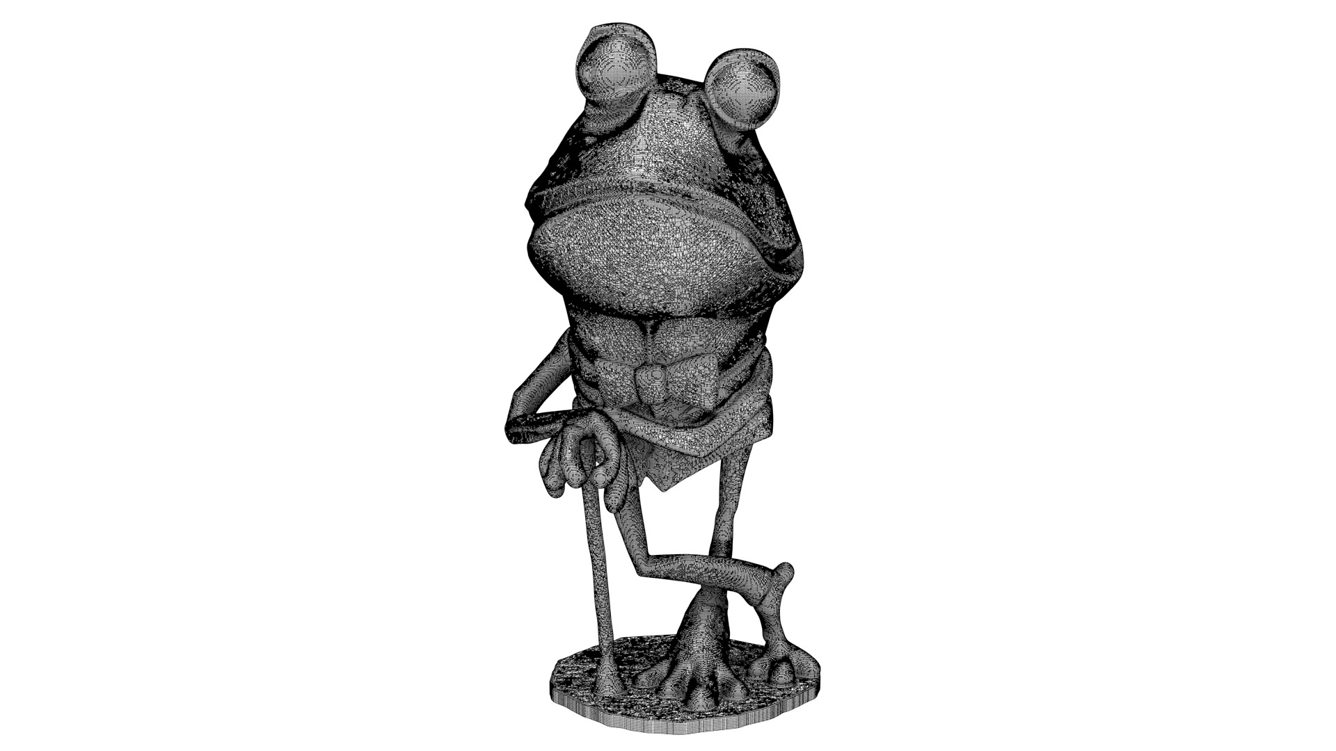 Cartoon toad figurine 3D model_9