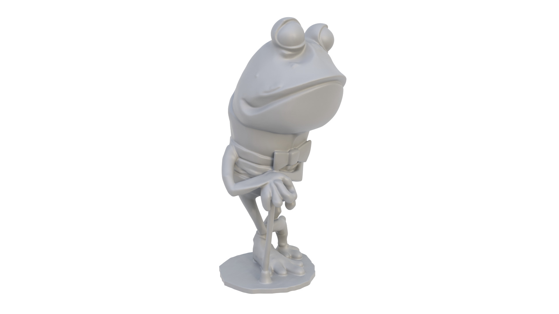 Cartoon toad figurine 3D model_7