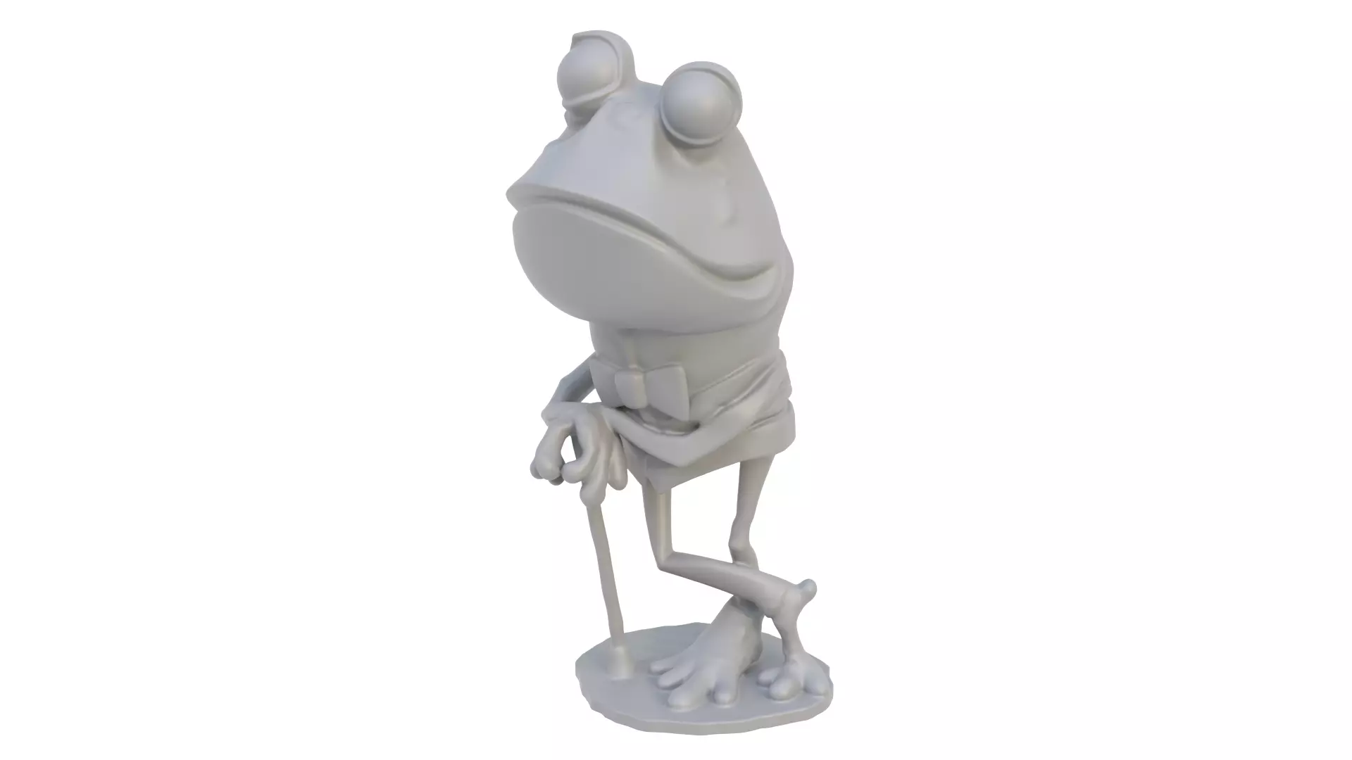 Cartoon toad figurine 3D model_0