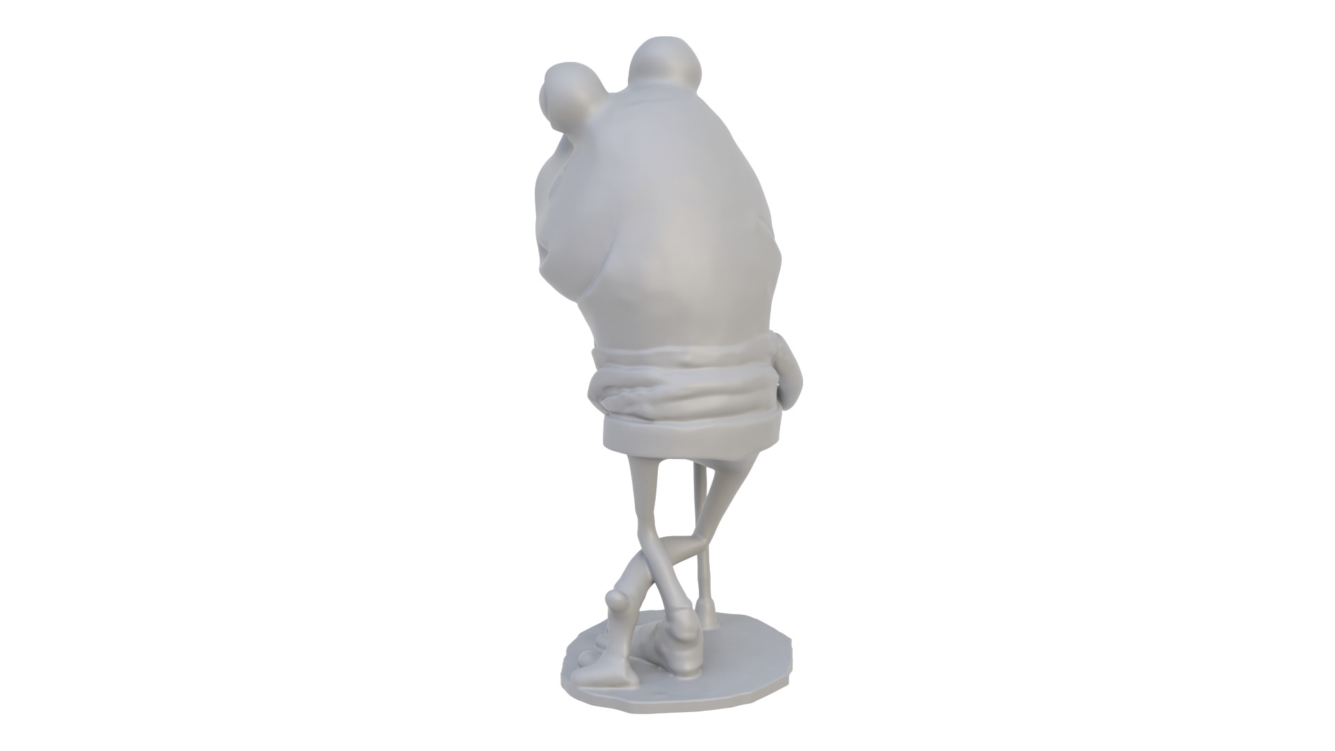 Cartoon toad figurine 3D model_4