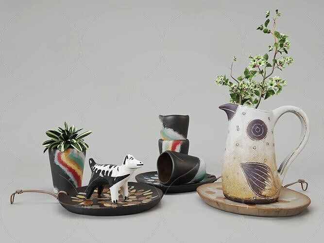 WABI SABI STYLE 3D DECOR SETS 0054 3D model