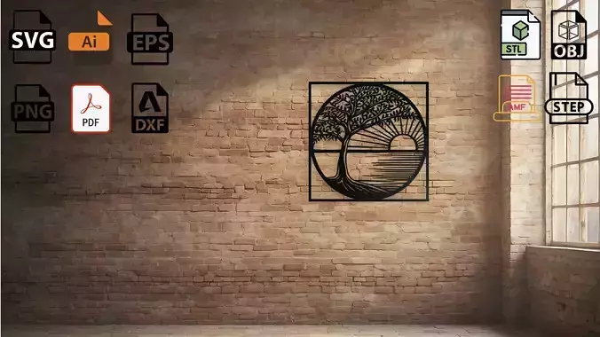 Tree of Life Sunrise Wall Art