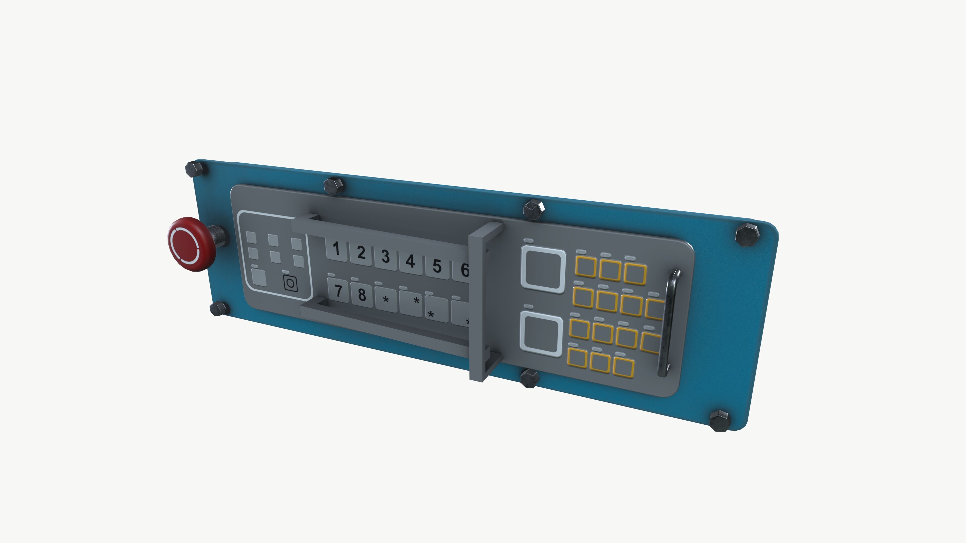 IS Machine Control panel 3D model_2