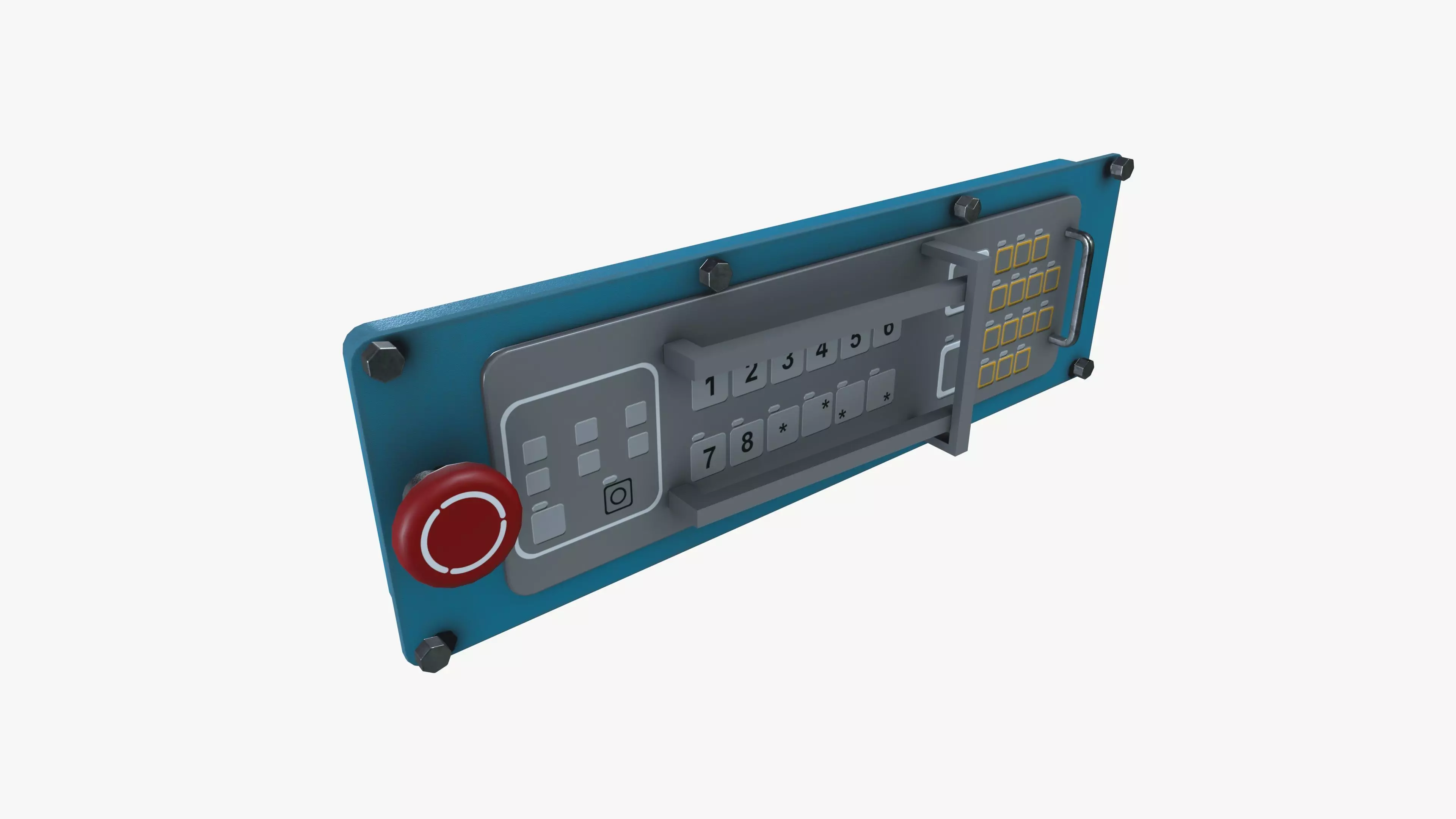 IS Machine Control panel 3D model_0