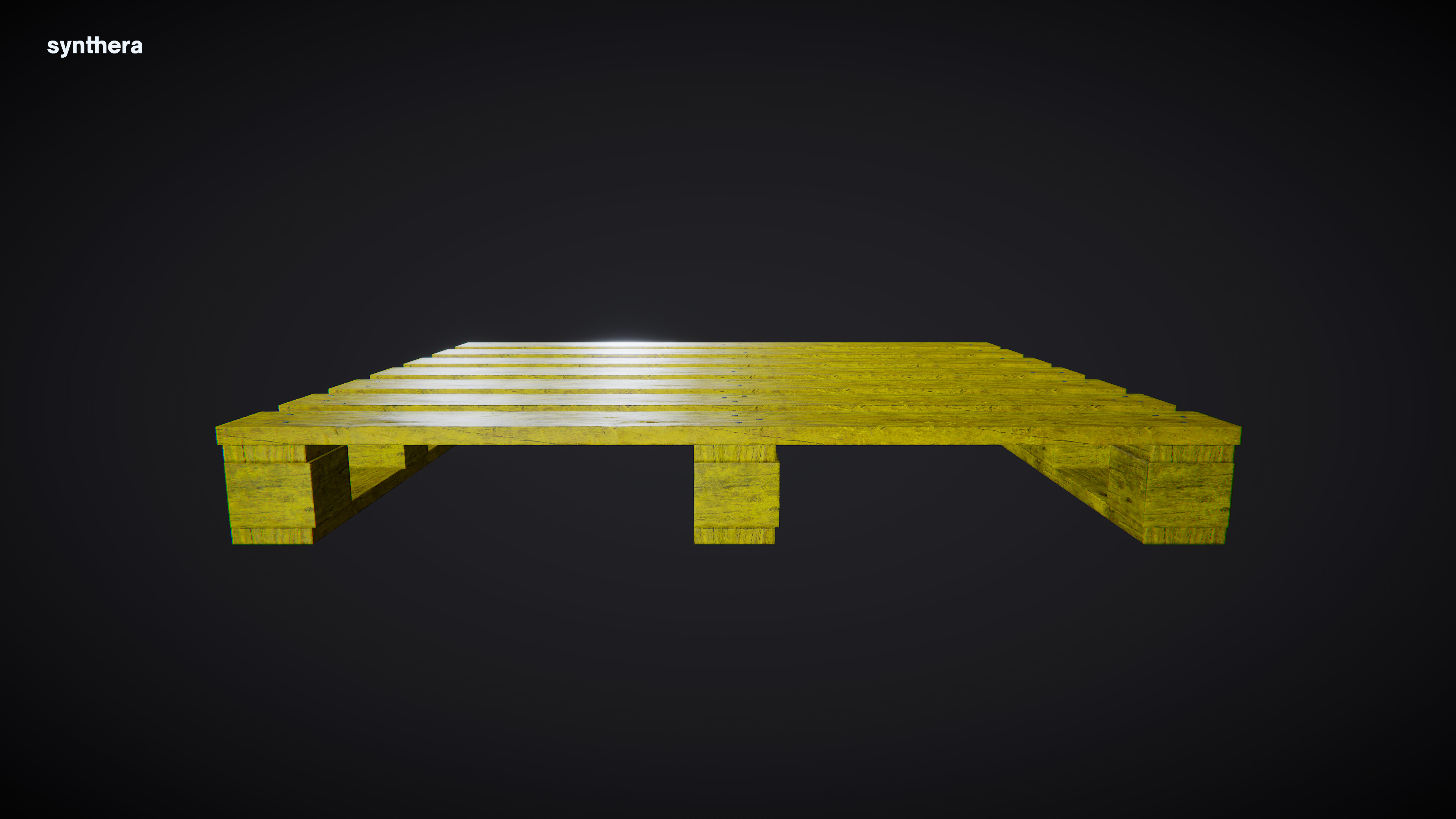 Pallet 01 Yellow Paint 3D model_3