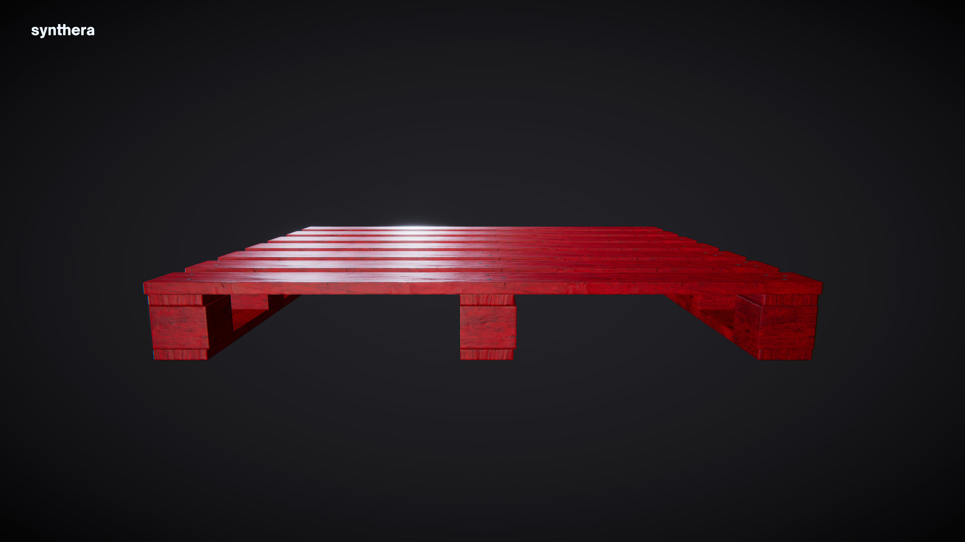 Pallet 01 Red Paint 3D model_3