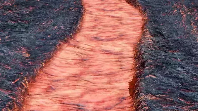 Lava River Generator Low-poly 3D model