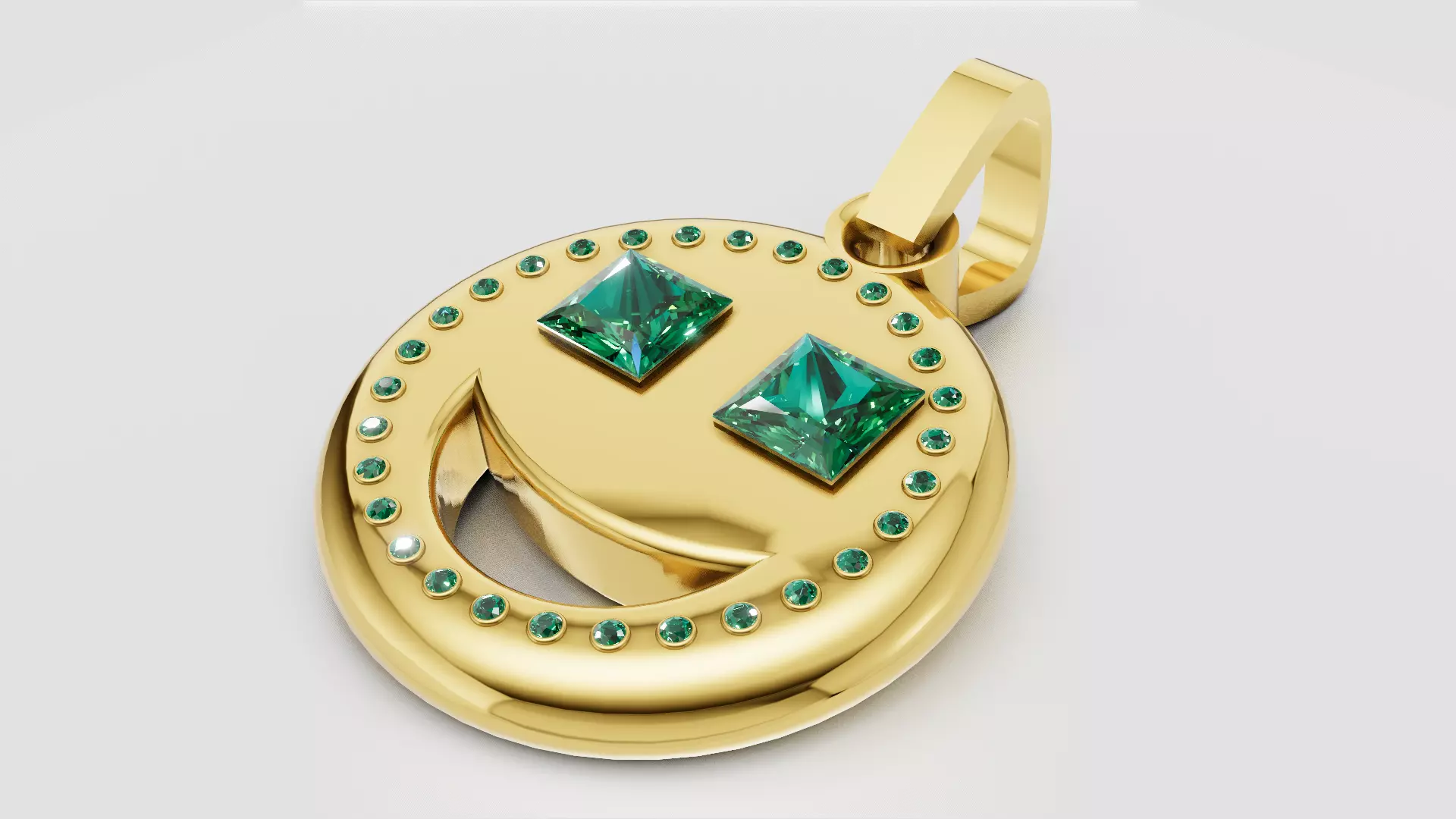 Smiley Face Pendant 3D print model