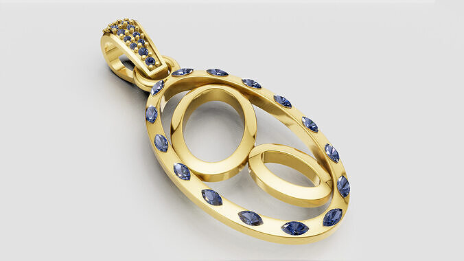 Oval Pendant  3D print model