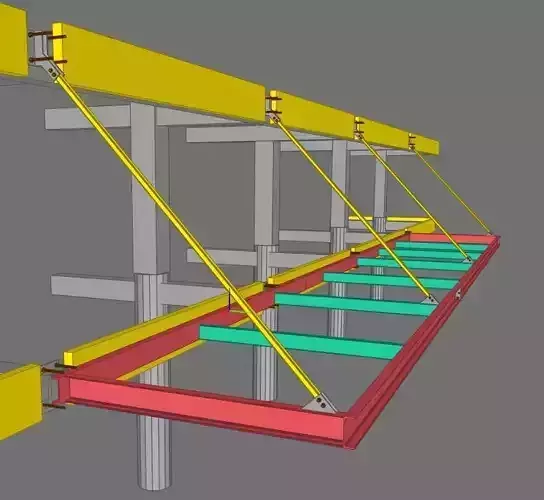 Steel Canopy 3D Model  3D model