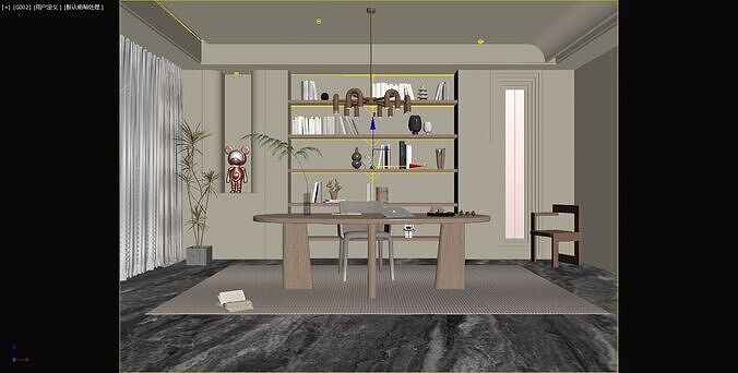 3DS MAX WABI SABI STYLE 3D STUDY AREA 0006 3D model