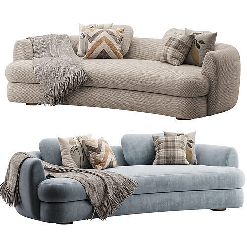 Sennen Curved Sofa 3D model