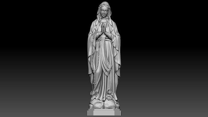 Our Lady of Lourdes  3D print model