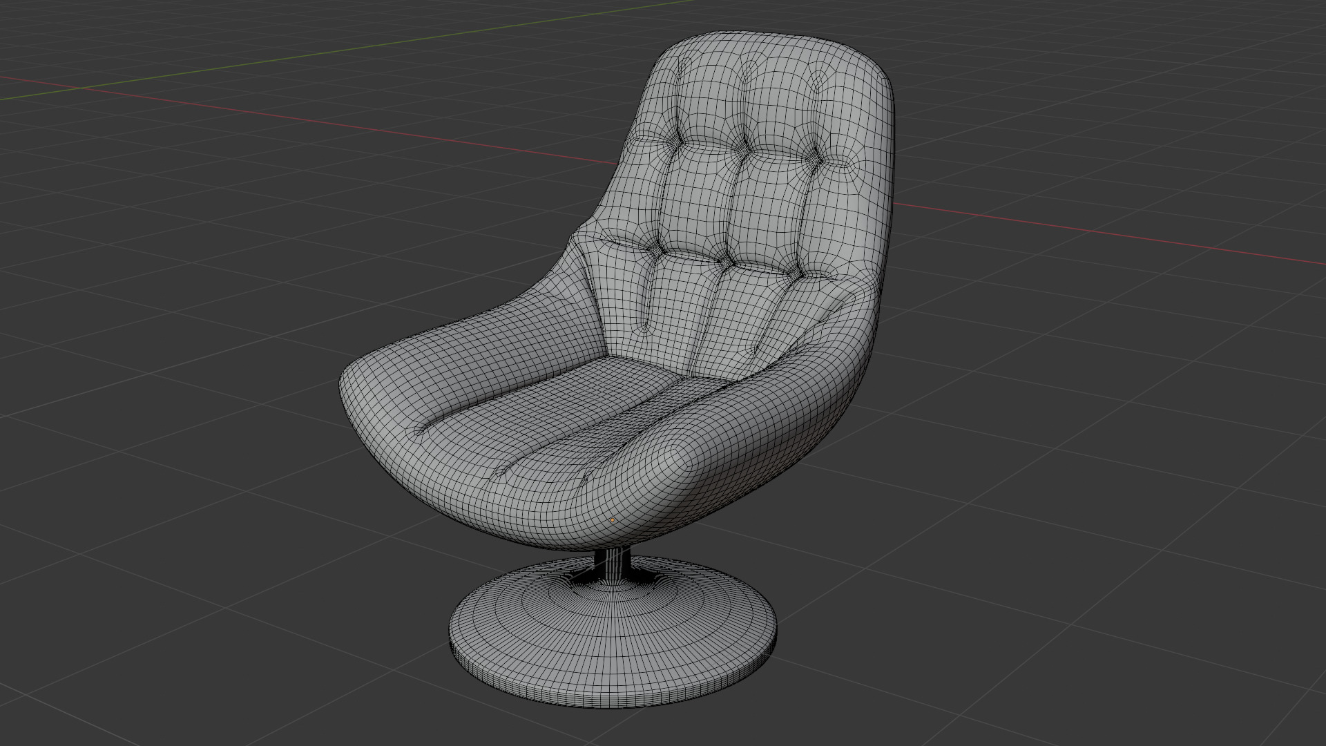 Modern Leather Armchair 3D Model Game Ready Low-poly 3D model_4