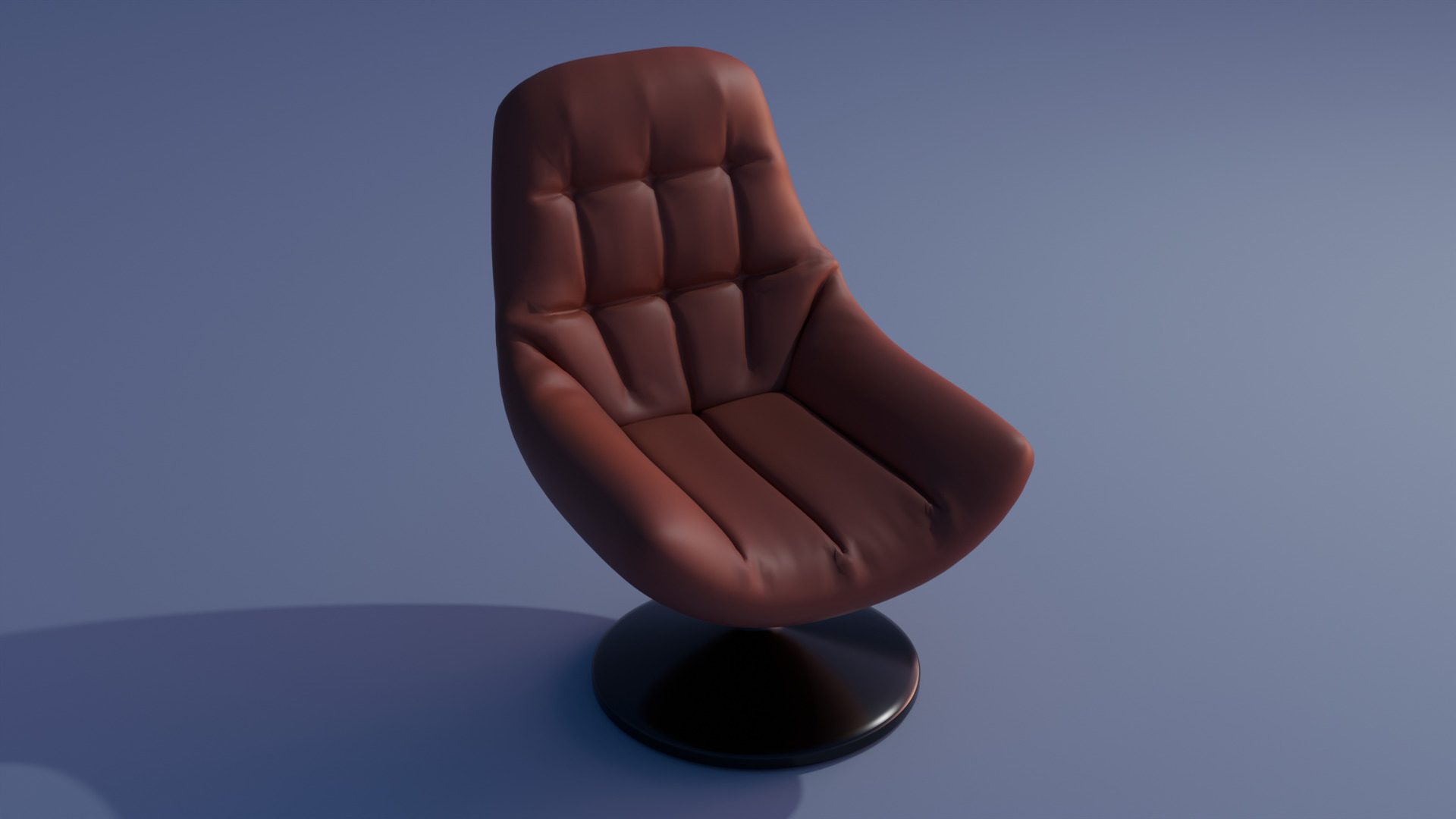 Modern Leather Armchair 3D Model Game Ready Low-poly 3D model_2