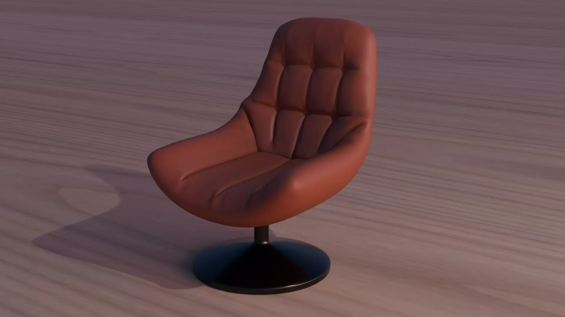 Modern Leather Armchair 3D Model Game Ready Low-poly 3D model_0
