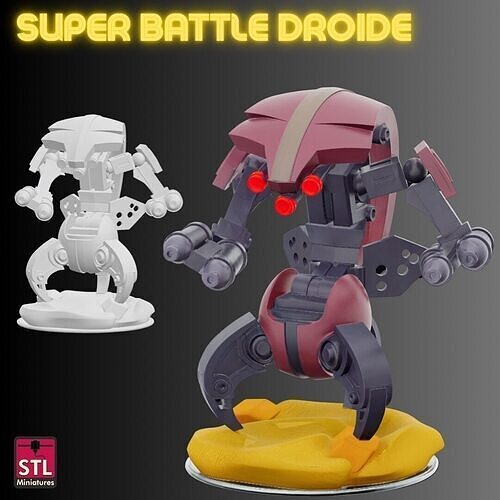 Super Battle Droid Comic Style FanArt 3D print model