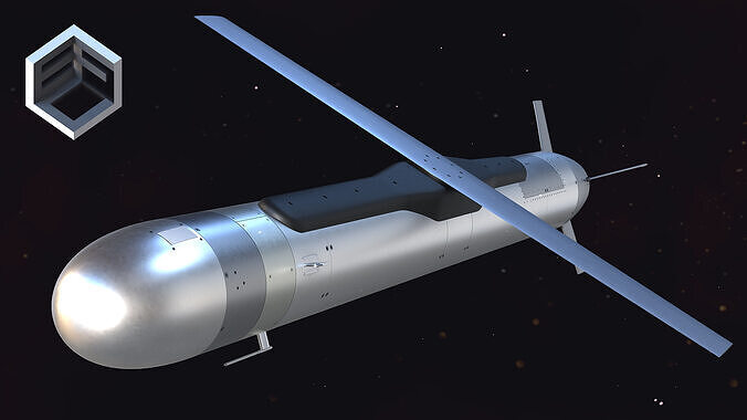 Black Arrow Small Cruise Missile  Low-poly 3D model