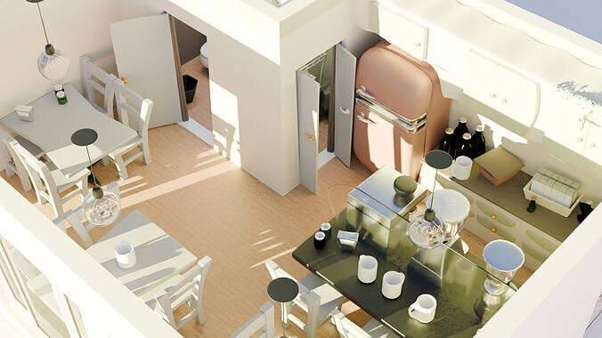 Cafe Environment  3D model