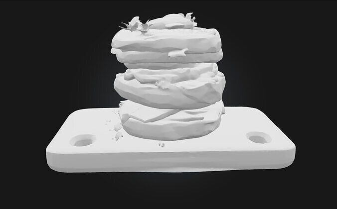 Stacked Breakfast Delight  A Tower of Morning Indulgence 3D model 6