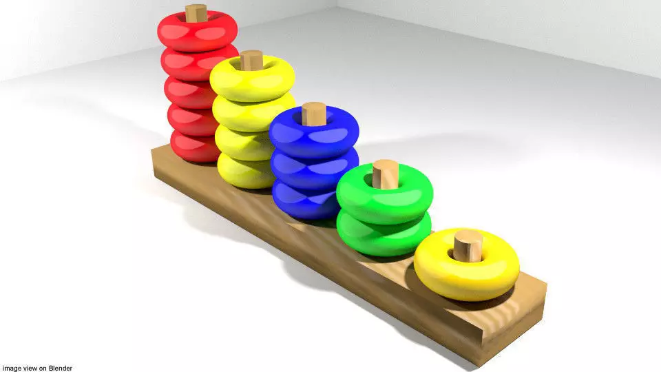 Toys - Number Ring 3D model_0
