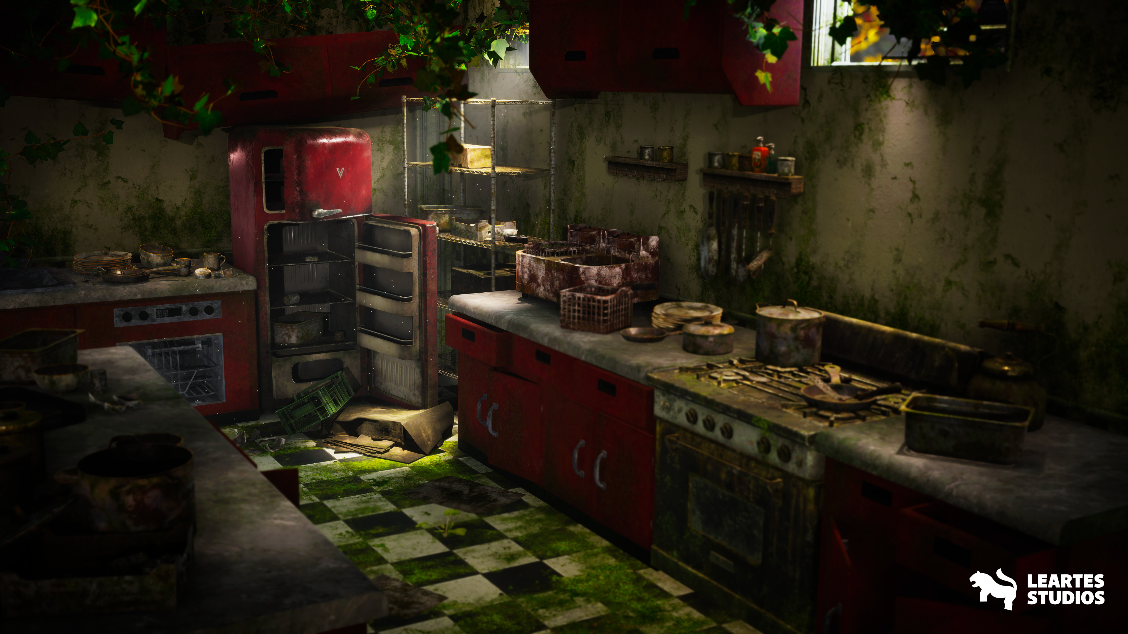 Post-Apo American Diner Environment Low-poly 3D model_15