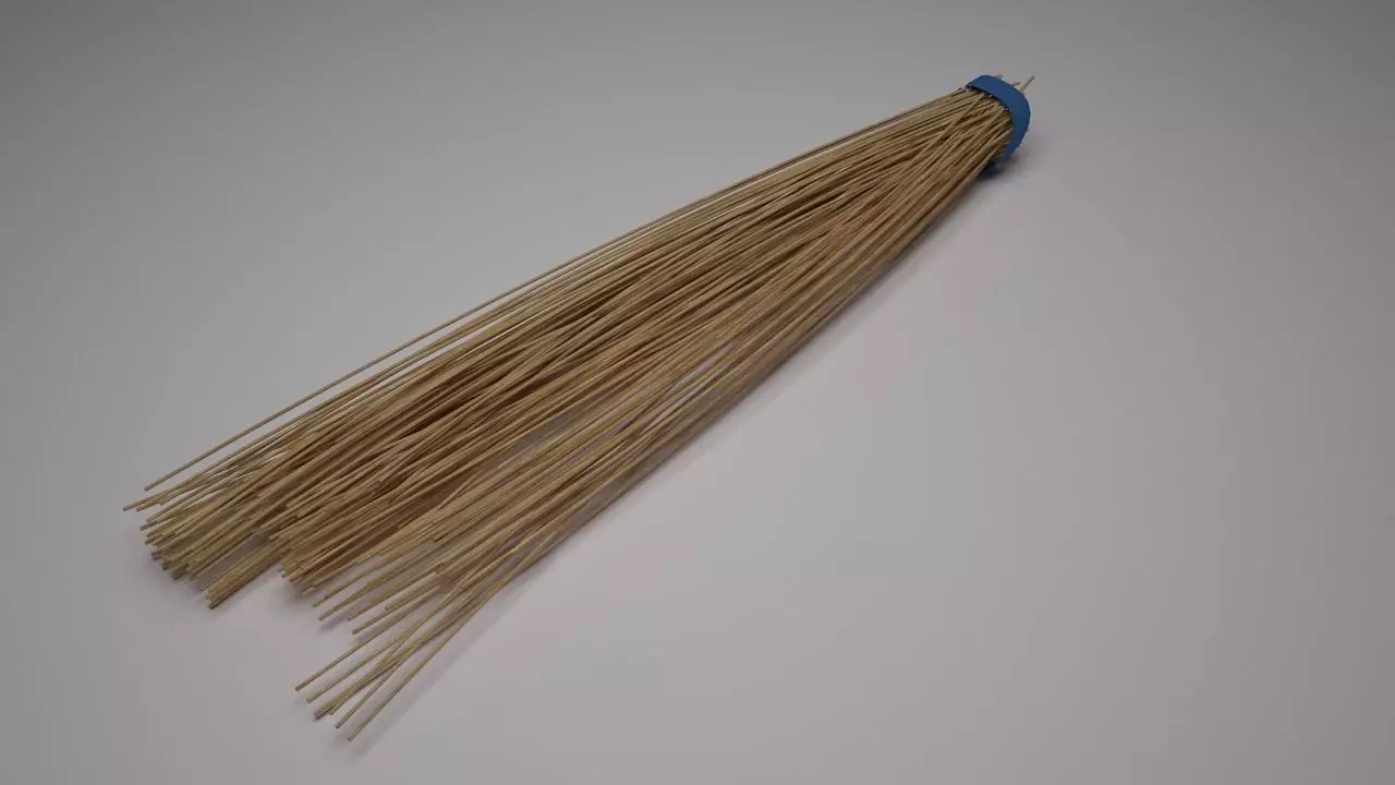 Coconut Broom Stick 3D model for household 3D model_0