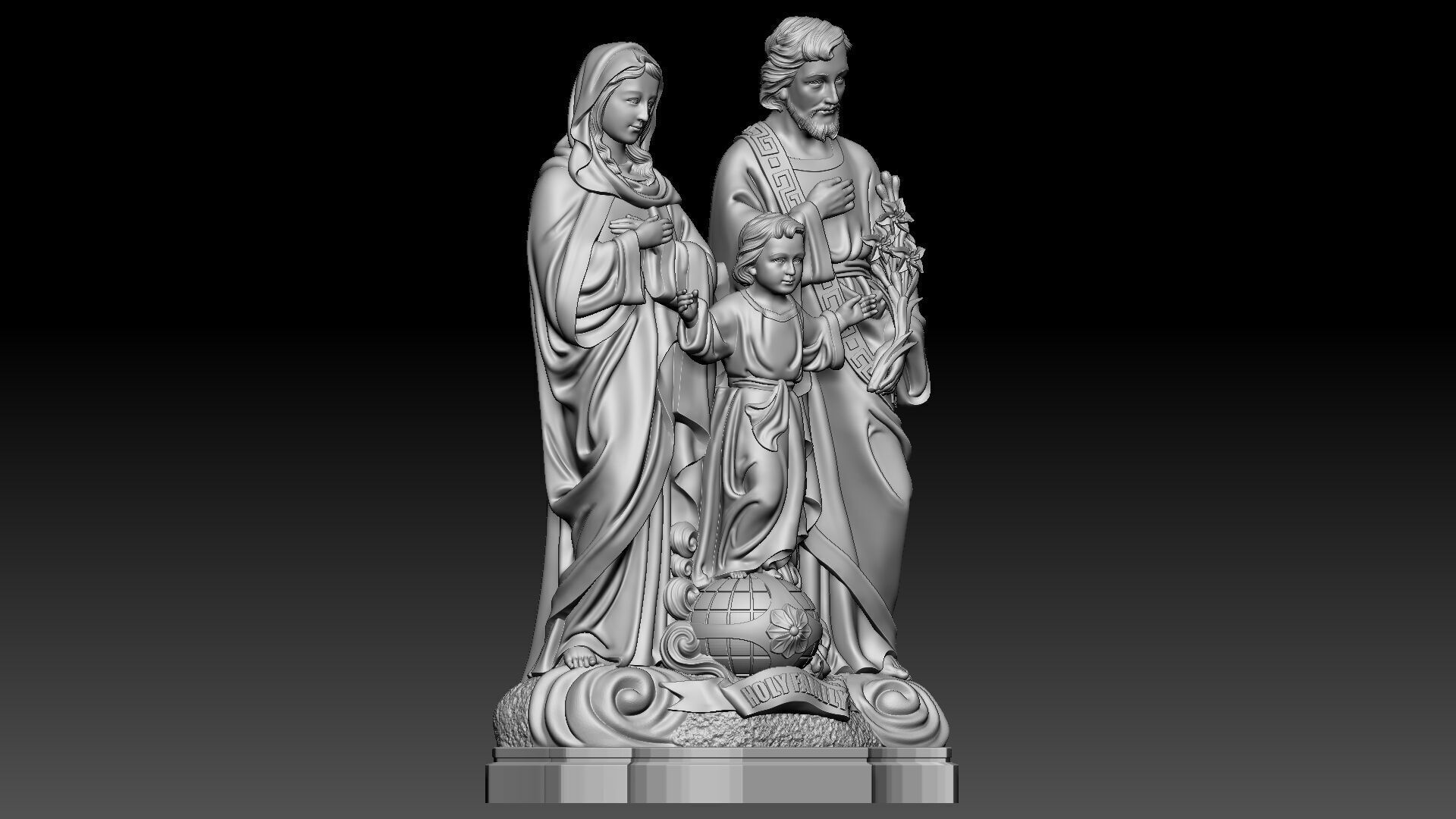 Holy Family  3D print model_7