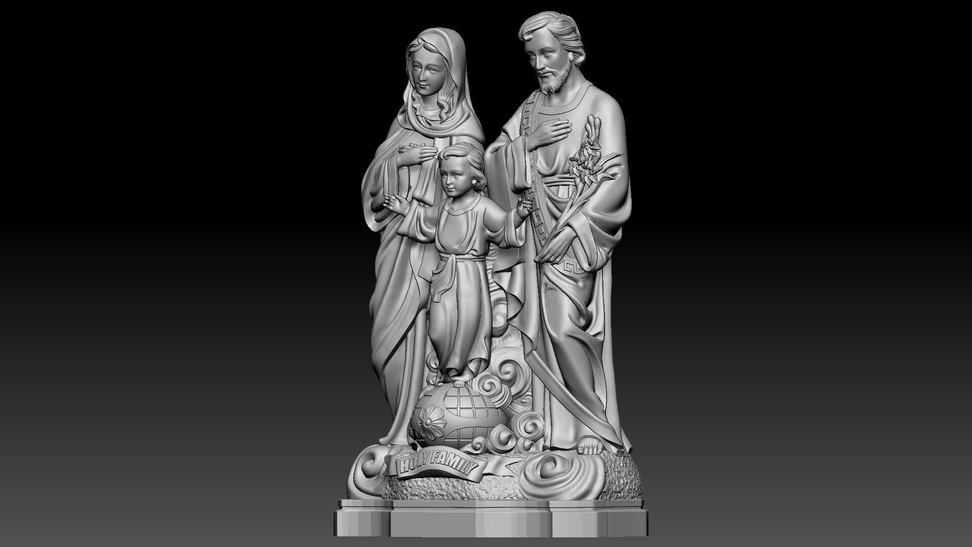 Holy Family  3D print model_1