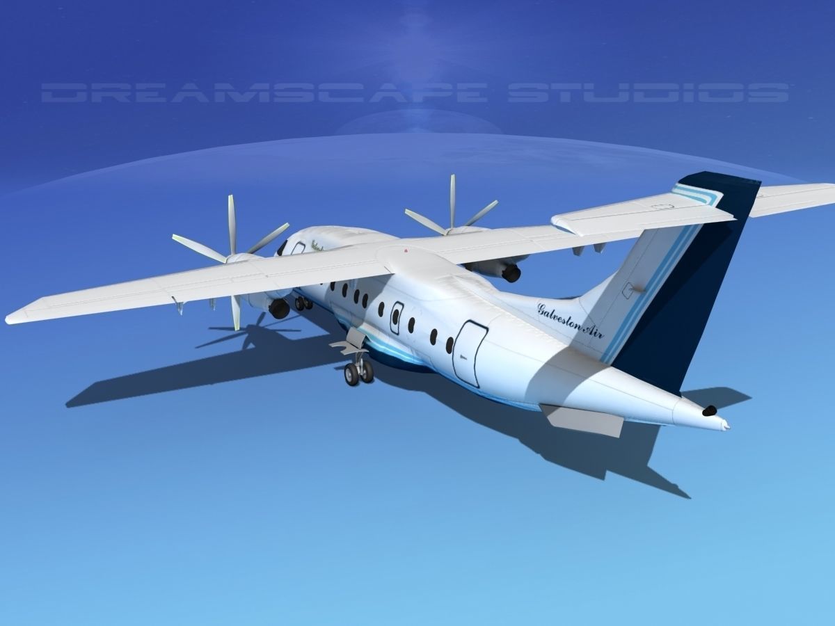 Dornier Do-328-130 Galveston Air 3D model_7