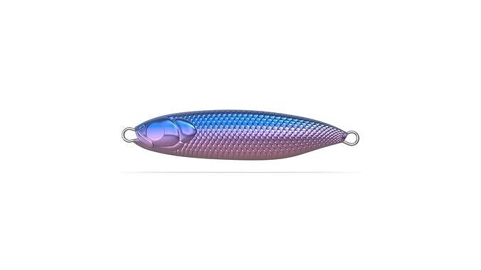 Metal jig fishing lure 63mm 3D print model