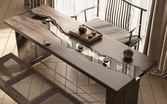 WABI SABI TABLE 3D Interior Scene 118 3D model
