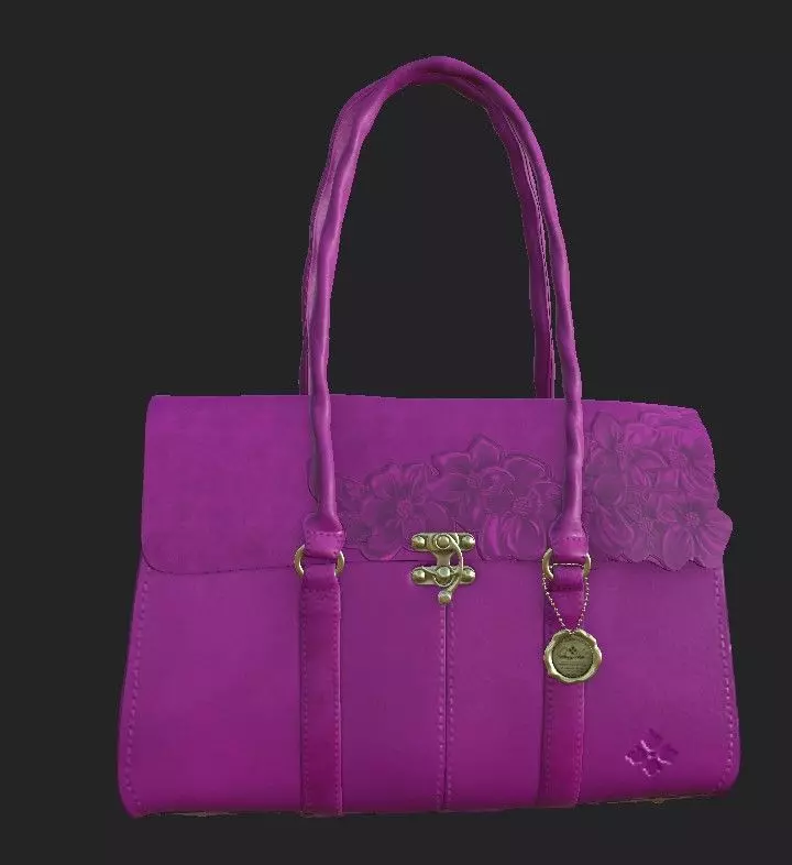 Vienna Leather Satchel Purse Texture
