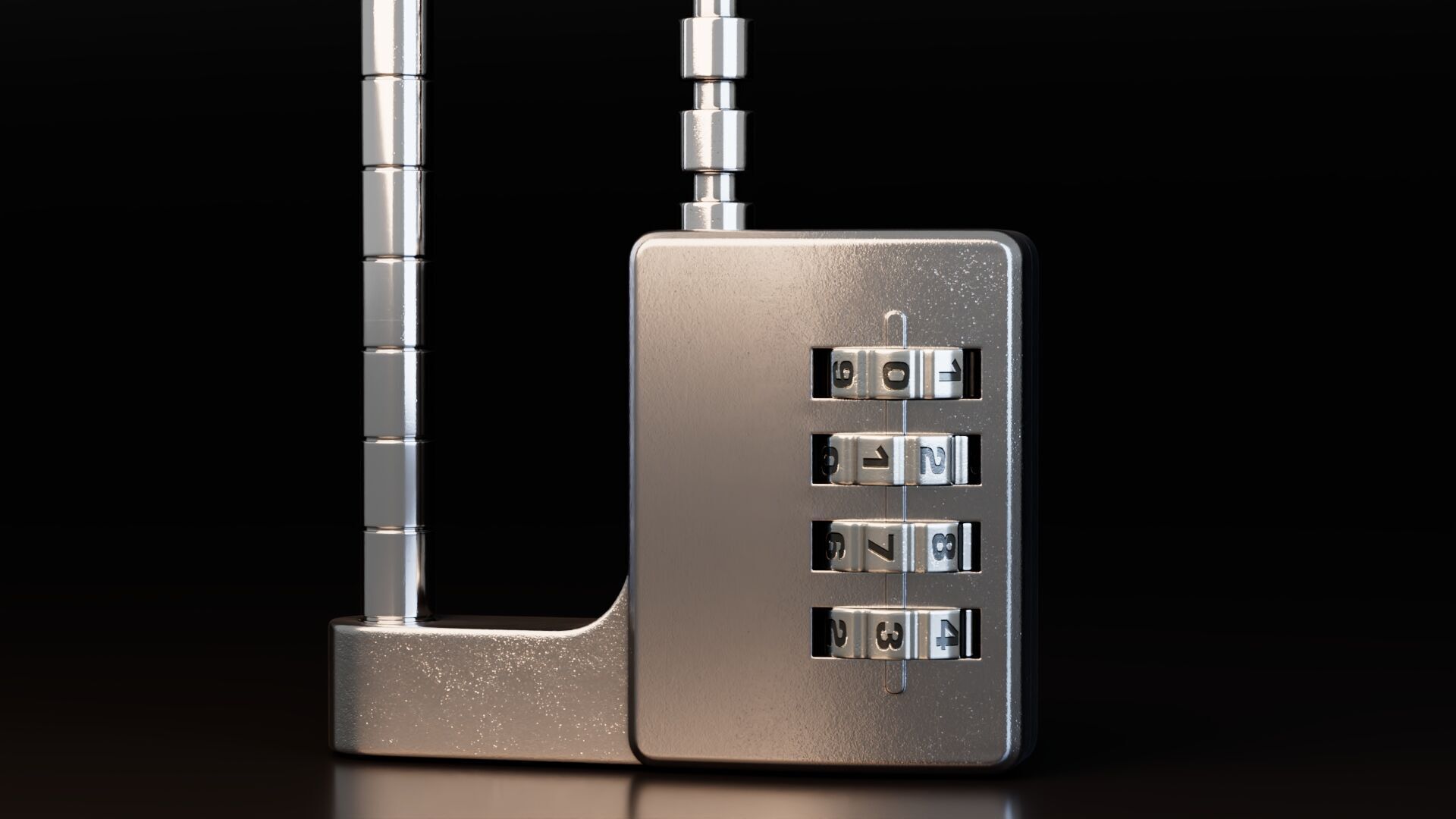 Combination Padlocks Low-poly 3D model_6