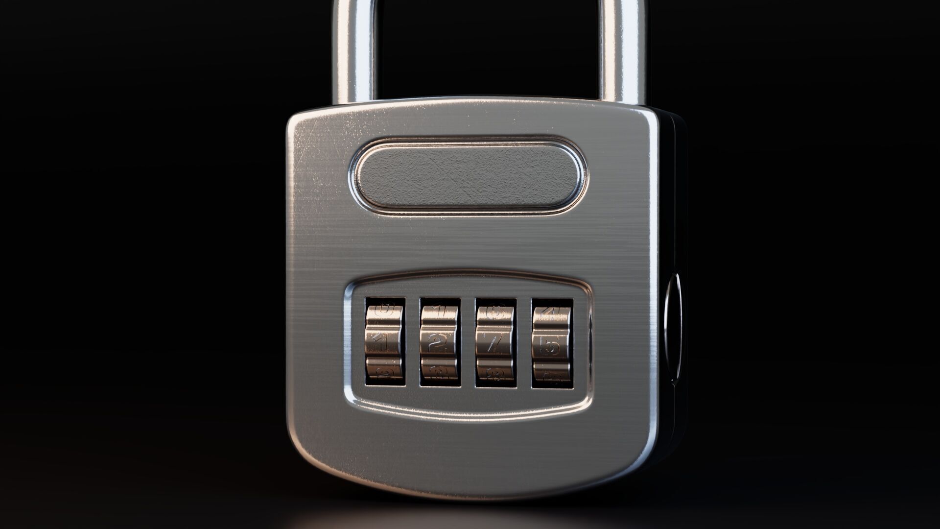 Combination Padlocks Low-poly 3D model_8
